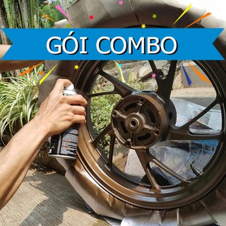 Combo sơn mâm màu ma giê samurai gồm lót 210 - nền 124 - màu ep876 - bóng mờ 128a