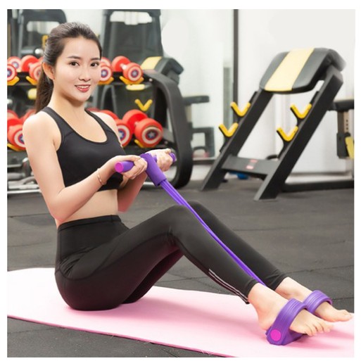 Dụng cụ tập gym cơ bụng, cơ vai, ngực dây kéo cao su co dãn tại nhà cho nam, nữ