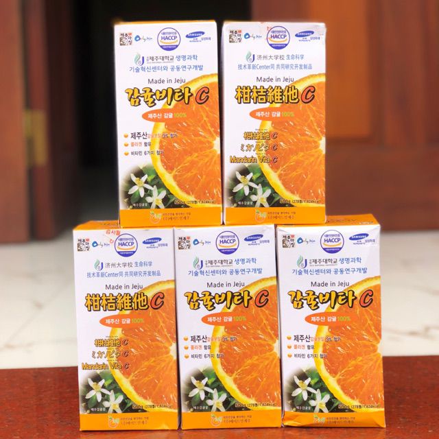 Viên ngậm Vitamin C Jeju 500g Hàn Quốc, hộp 278 viên tăng cường đề kháng cho cơ thể và  hệ miễn dịch