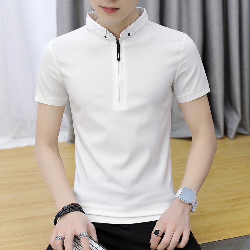 Áo phông nam cổ tàu 100% chất cotton hàng chuẩn đẹp loại 1