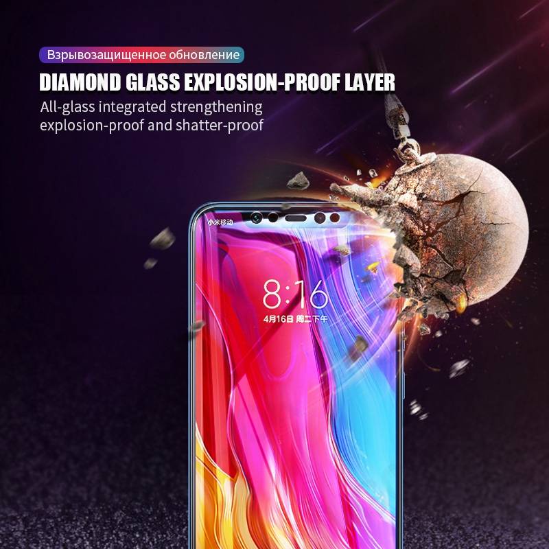 Kính cường lực 9H bảo vệ toàn màn hình cho Xiaomi Mi 8 SE A2 Lite Mix 2 2S 3 Mi 6 6X Max 2 3