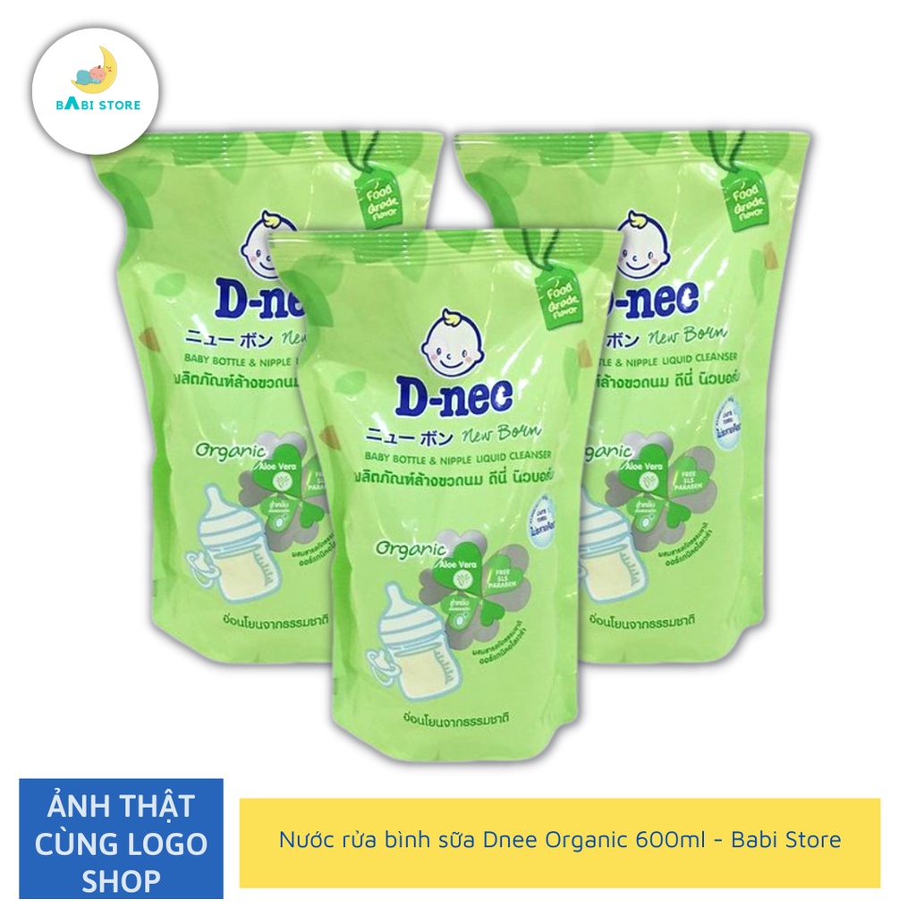 Nước rửa bình sữa Dnee Organic 620ml - Babi Store