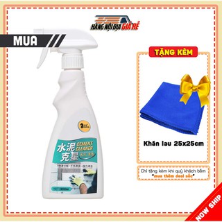 Dung Dịch Xịt Tẩy Xi Măng Trên Bề Mặt Tường Gạch, Sơn Xe Ô Tô Cao Cấp 300ml