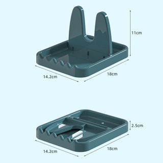 1Pcs Household Kitchen Multifunctiona Plastic Vertical Foldable Soup Spoon Lid Rack
