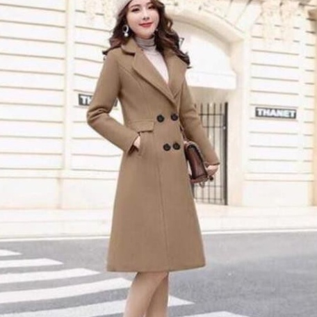 Áo Khoác Dạ Dài Cổ Vest Siêu Sang - Áo Dạ Dáng Dài Túi xéo 2 Lớp Quảng Châu Cao Cấp | BigBuy360 - bigbuy360.vn