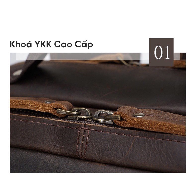 BALO DA THẬT NGUYÊN TẤM MÀU NÂU BLDB59