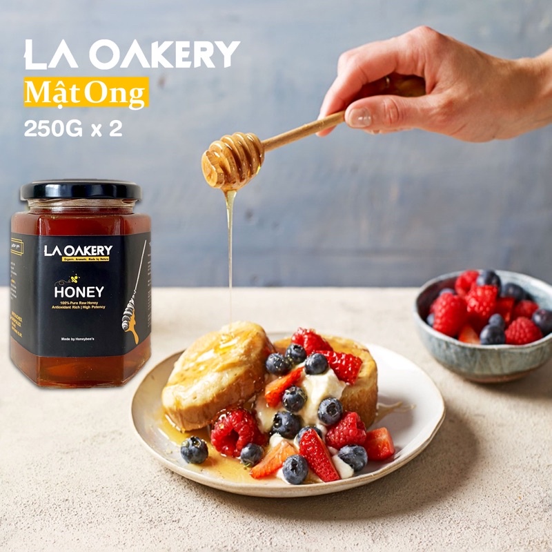 [Giảm 50%] Combo 2 Mật ong nguyên chất La Oakery tự nhiên tốt cho sức khoẻ cả gia đình,chứa vitamin,chất khoáng 250g