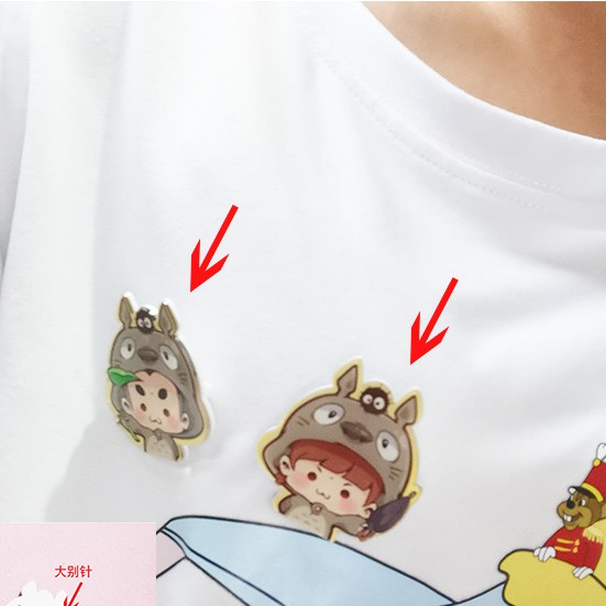 Pin cài BALO hộp bút, Huy hiệu cài áo xinh xắn kiểu Hàn độc đáo  - Ticker Gài Mẫu Totoro Harajuku HHNN