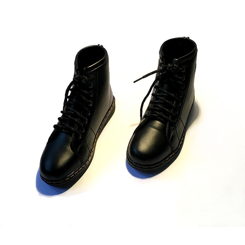 Boot nam cổ ngắn da bóng lì HB5022