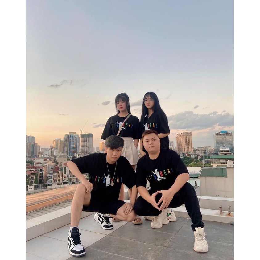 Áo Thun Tay Lỡ It's Real, Form rộng oversize, áo phông unisex, chất liệu Cotton - KKIM Shop