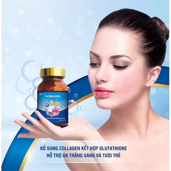 VIÊN UỐNG CHỐNG LÃO HOÁ TRẮNG DA - FINE COLLAGEN Q EXT WHITE NHẬT BẢN  VIÊN UỐNG BỔ SUNG COLLAGEN KẾT HỢP GLUT