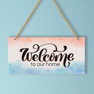 Bảng Welcome treo trước cửa shop, nhà hàng..