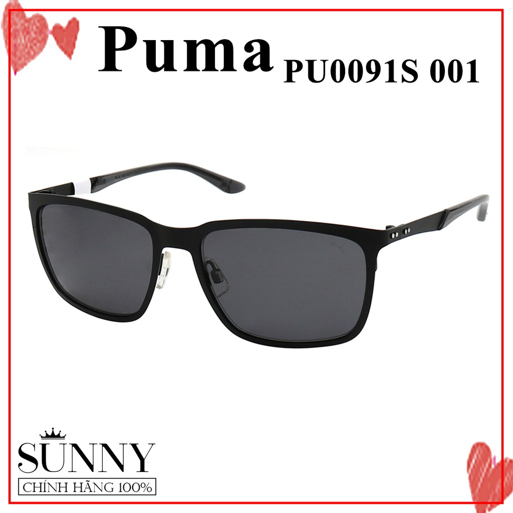 Kính mát nam nữ chính hãng Puma PU0091S màu sắc thời trang, thiết kế dễ đeo bảo vệ mắt