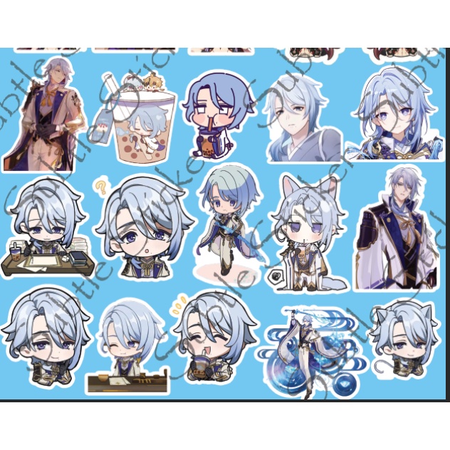 Set 10/15 Sticker Ayato / Kamisato Ayato hình dán trang trí game genshin siêu đẹp