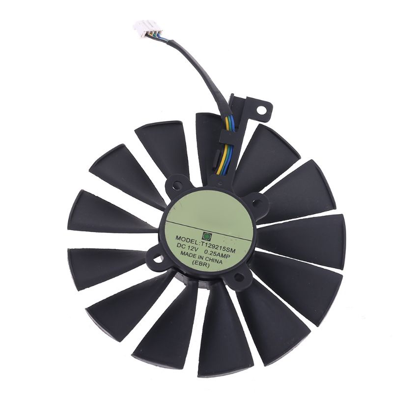 R * Quạt VGA T129215Sm Quạt Tản Nhiệt Card Đồ Họa 12V 0.3A 4Pin 4 Dây Cho STRIX RX470 O4G GTX 1050Ti 1070Ti