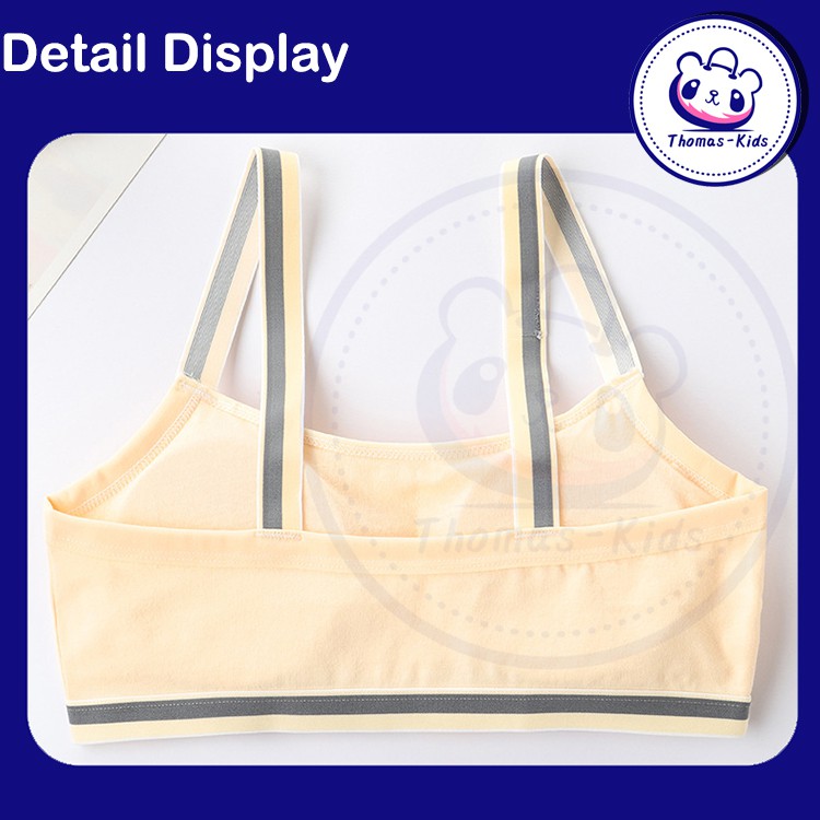 Áo Ngực Thể Thao Bằng Cotton Thoáng Khí Cho Bé Gái Từ 8-16 Tuổi 30-50kg