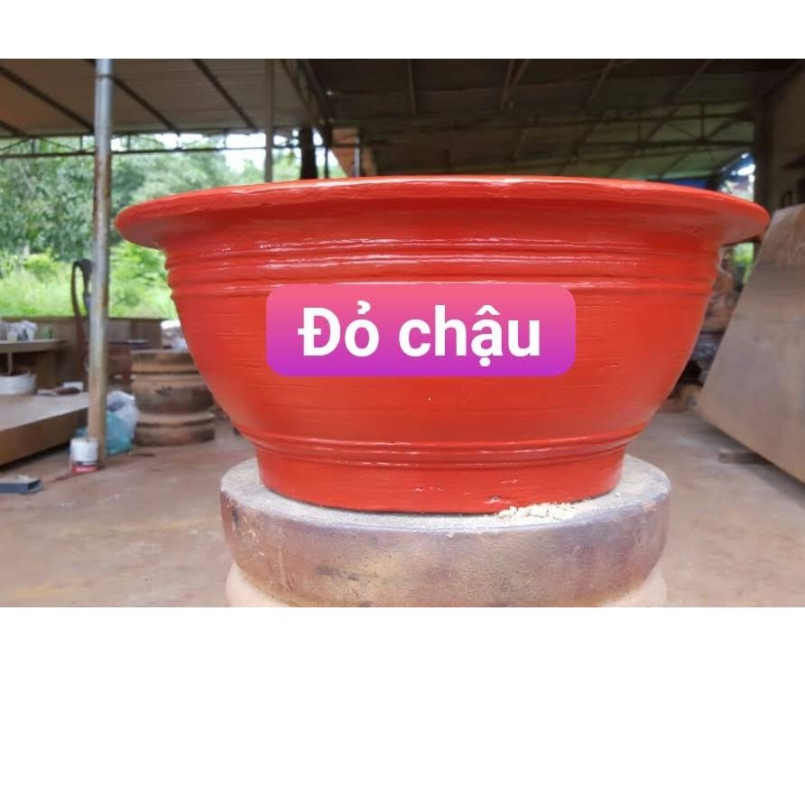 sơn chậu nước màu đỏ chu 1kg, sơn chậu kiễng tặng cọ