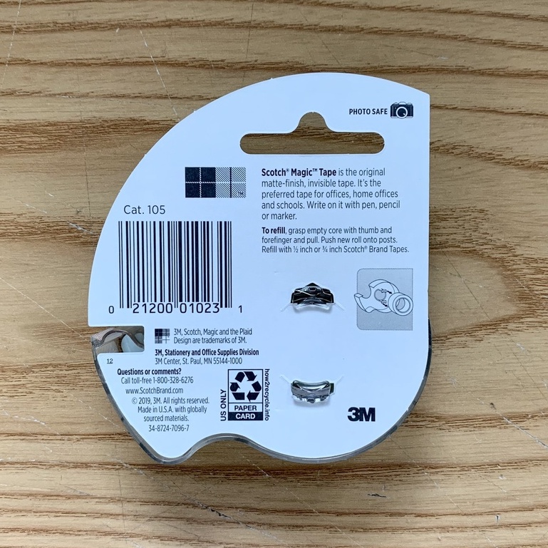 Băng dính kì diệu 3M 105 kích thước 19,05mmx7.62m