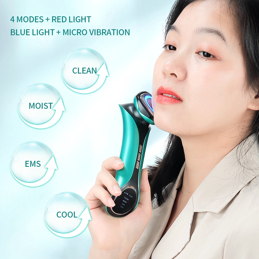 Máy mát xa FOREVERLILY làm trẻ hóa làn da có thể sạc lại Ems và phụ kiện