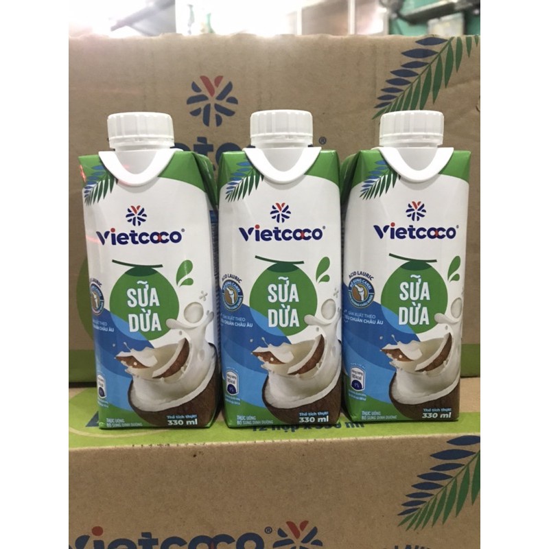 1 thùng ( 12 hộp) Sữa Dừa organic , Sữa Dừa  Socola , Sữa Dừa  truyền thống 330ml/hộp VIETCOCO  - BAO SỈ RẺ NHẤT
