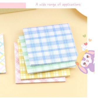 Giấy Note Họa Tiết Kẻ Hàn Quốc Siêu Xinh - 80 Tờ