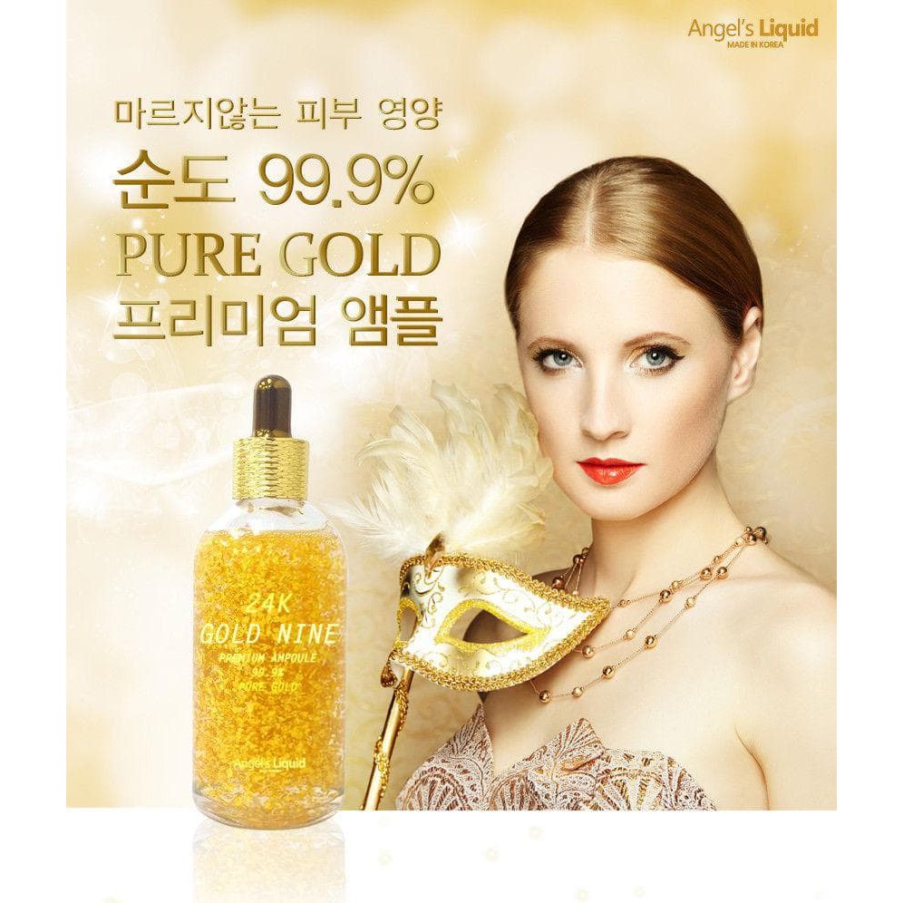 Serum cấp nước tinh chất vàng Angel’s Liquid 24K Gold Nine Premium Ampoule 100ml