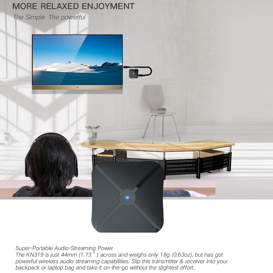 Bộ Thu Phát KEBIDUMEI Âm Thanh AUX Bluetooth4.2 3.5mm Không Dây 2 Trong 1