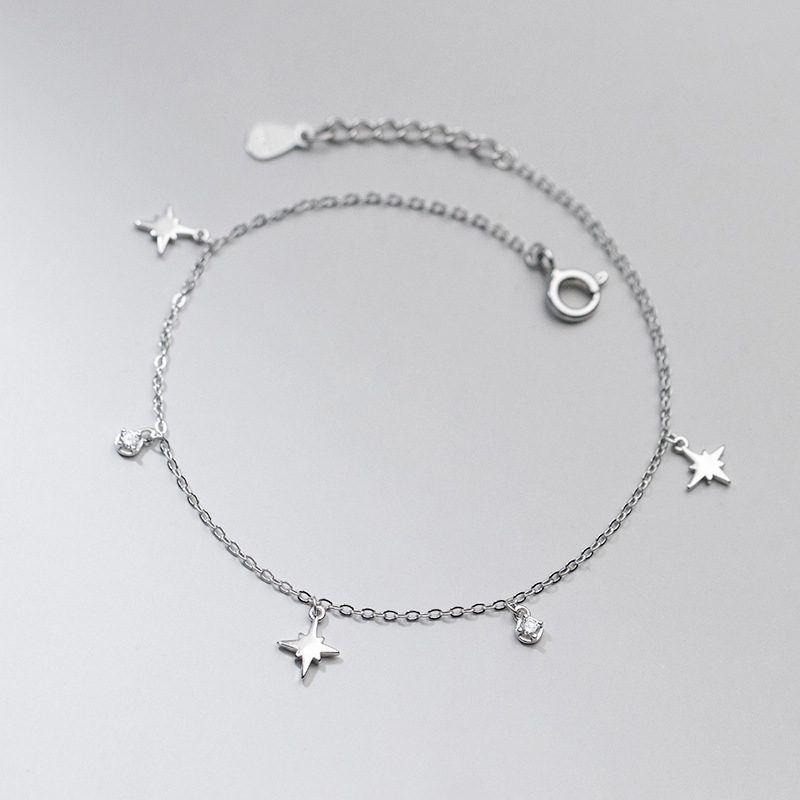 Lắc Chân Mạ Bạc 925 Hình Ngôi Sao Đơn Giản Phong Cách Hàn Quốc | BigBuy360 - bigbuy360.vn
