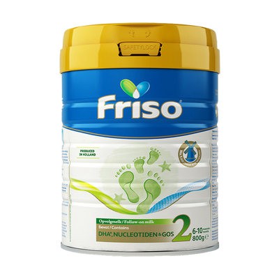 Friso sản phẩm Sữa bột cho trẻ sơ sinh giai đoạn 2 gấp 5 lần DHA phiên bản Hà Lan Nhập Khẩu Nguyên Bản 6-tháng 10 800g l