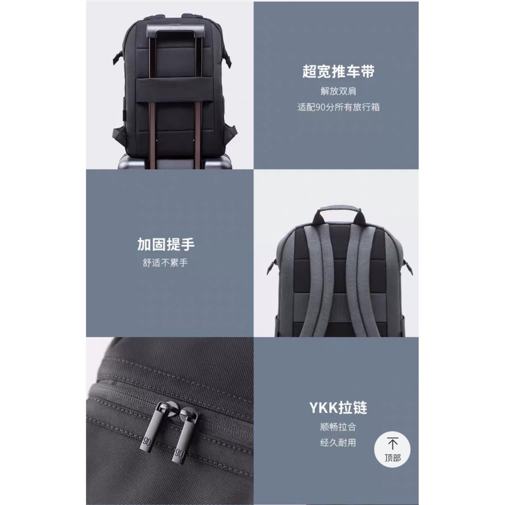 HÀNG CAO CẤP -  (CÓ SẴN) Balo Xiaomi Laptop 90 Point Backpack Multitasker - Đựng vừa laptop 15.6 inch - Chống nước - Chí