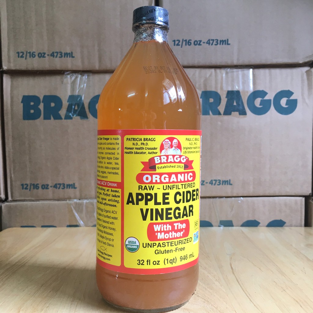 [Mã SR11JUNE5 giảm 20K đơn 50K] [SIÊU GIẢM GIÁ] Giấm táo hữu cơ Bragg - Hàng Nhập Khẩu Mỹ