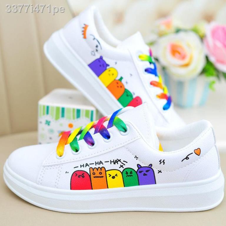 Giày trẻ em bé gái thể thao 2021 new 8 chạy bộ mùa xuân và thu 9 da 10 15 tuổi