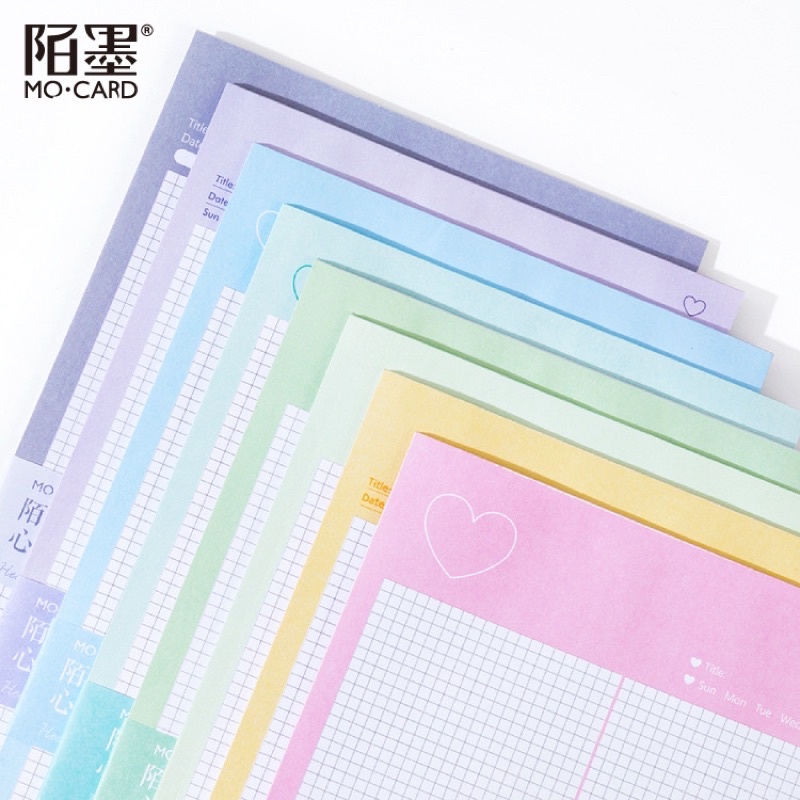 Tập giấy take note size B5 mỗi tập 30 tờ 5 mẫu giấy dùng để ghi chép hoặc refill sổ còng binder DIY