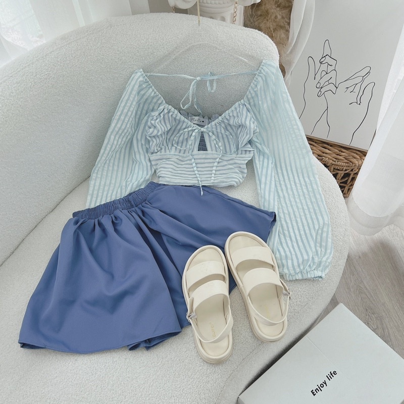 Set Áo Nâu Bèo Short