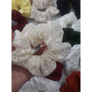 Scrunchies thun cột tóc ren dễ thương