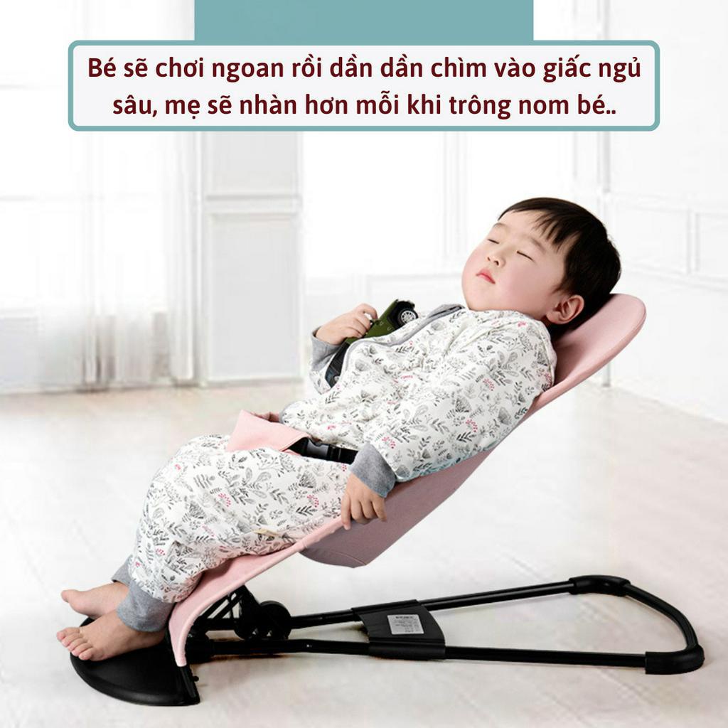 [Hỏa Tốc] Ghế nhún rung cho trẻ sơ tinh từ 2 tháng, chất liệu vải cotton chống võng lưng thoáng mát cho bé,Shop Bố SaM