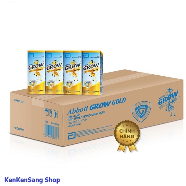 Sữa dinh dưỡng pha sẵn Abbott Grow Gold 180ml (thùng 48 hộp) (cho trẻ từ 2 tuổi trở lên)