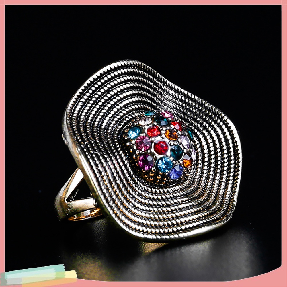 Nhẫn Đính Đá Lấp Lánh Phong Cách Boho Cổ Điển Cho Nữ