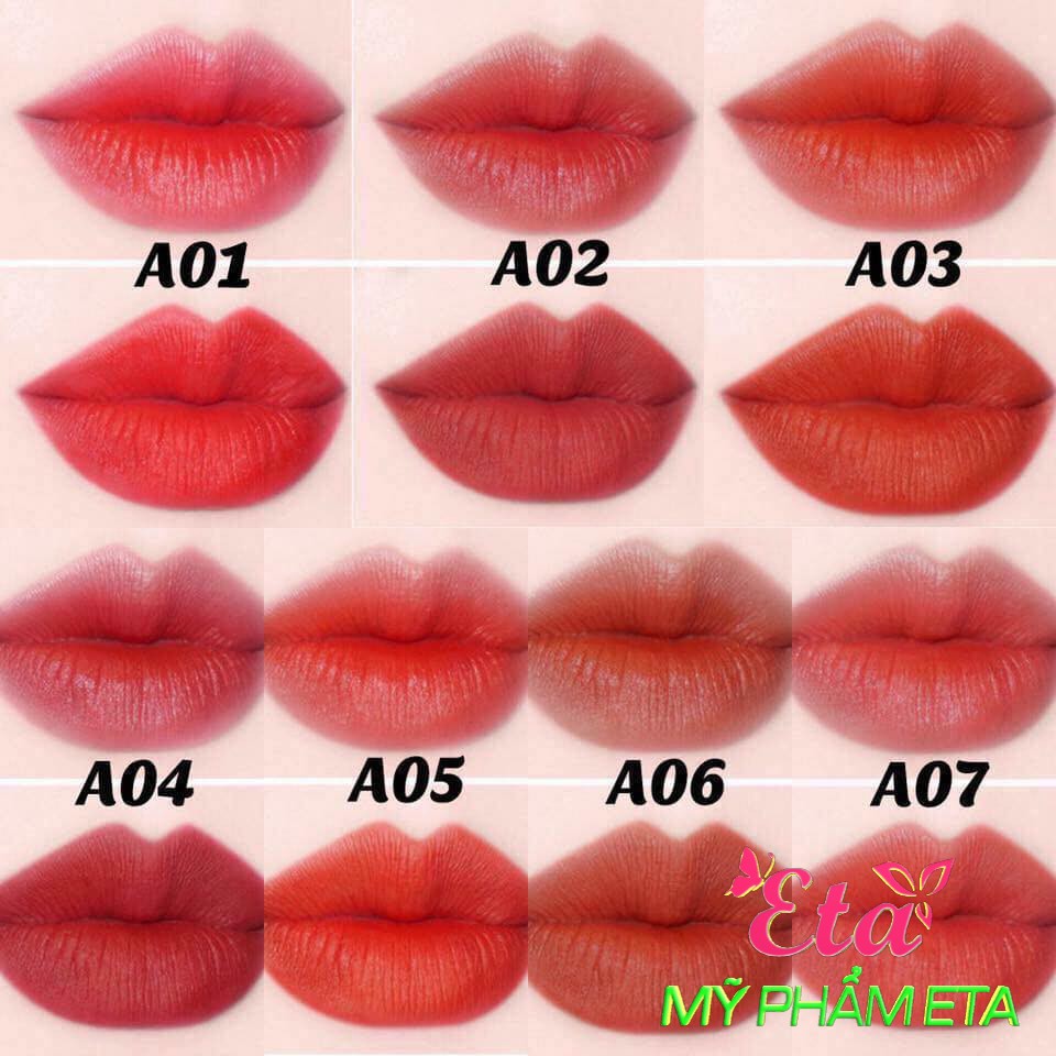 Son kem lì Black ROUGE Air Fit Velvet Tint siêu mịn siêu lì ver1 A01-A07 | BigBuy360 - bigbuy360.vn