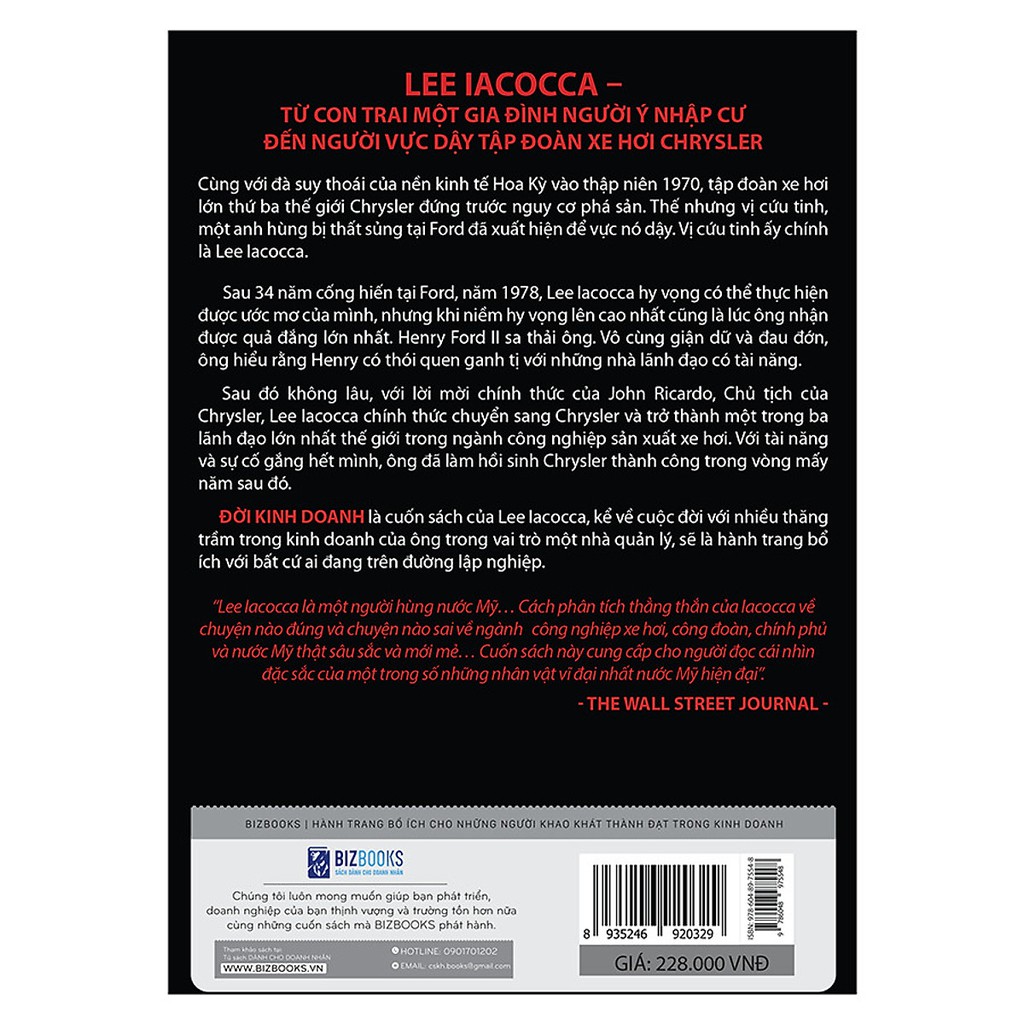 Sách - Iacocca: Đời Kinh Doanh – Bí mật Phía Sau Thành Công Của Ông Trùm Xe Hơi Nước Mỹ  - BizBooks