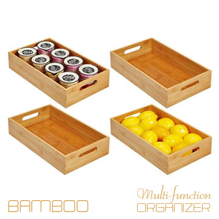 Khay gỗ tre đựng đồ đa năng
