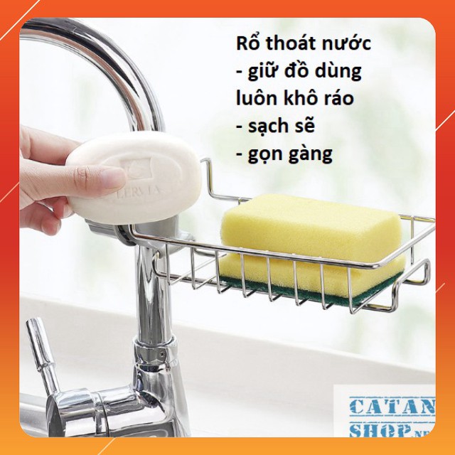 Giỏ treo inox vòi bồn rửa chén tiện dụng