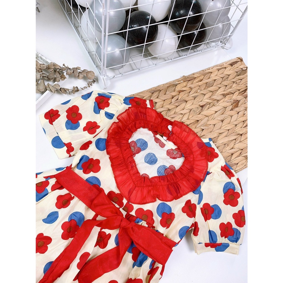 Váy cho bé gái chất thô hàn mềm mát, Đầm bé gái size 1-6 tuổi