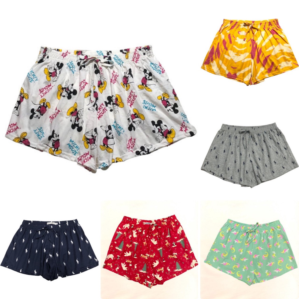 Quần đùi nữ mặc nhà bigsizeFREESHIPquần ngủ nữ thun cotton co giãn dáng xòe dễ thương