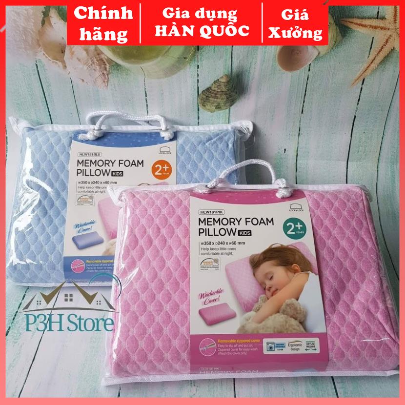 Gối cao su non, gối cao su non cho bé Lock and Lock Memory Foam Pillow HLW181 [Chính hãng+Freeship]