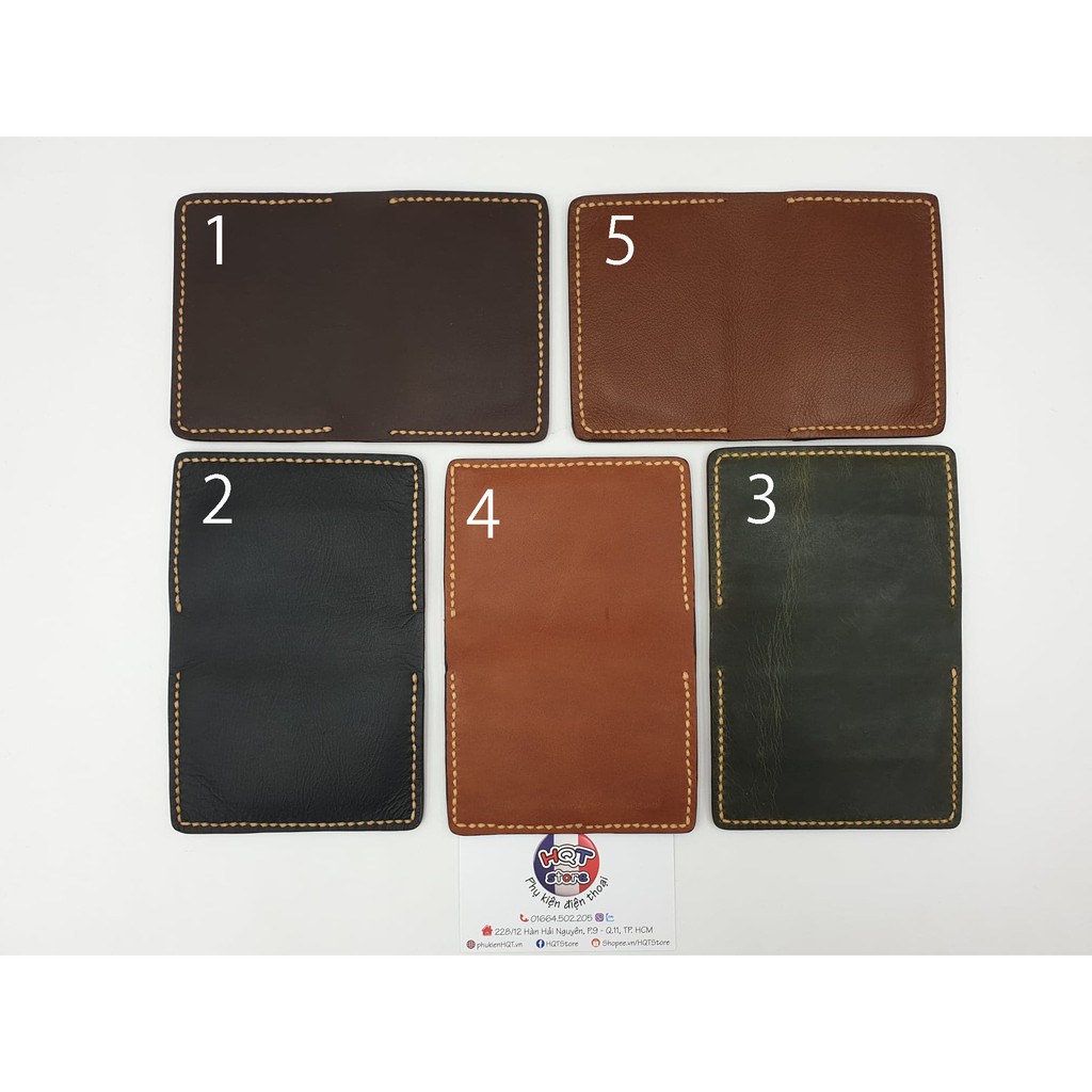 Ví da đựng Name Card HUTIS 01 Handmade bằng da bò thật 100%