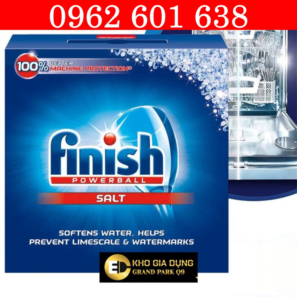 Muối Rửa Chén Finish 4Kg Nhập Đức | Loại Bỏ Bám Cặn Tại Thành, Tăng Tuổi Thọ Máy Rửa | Sạch Nhanh Chén Bát
