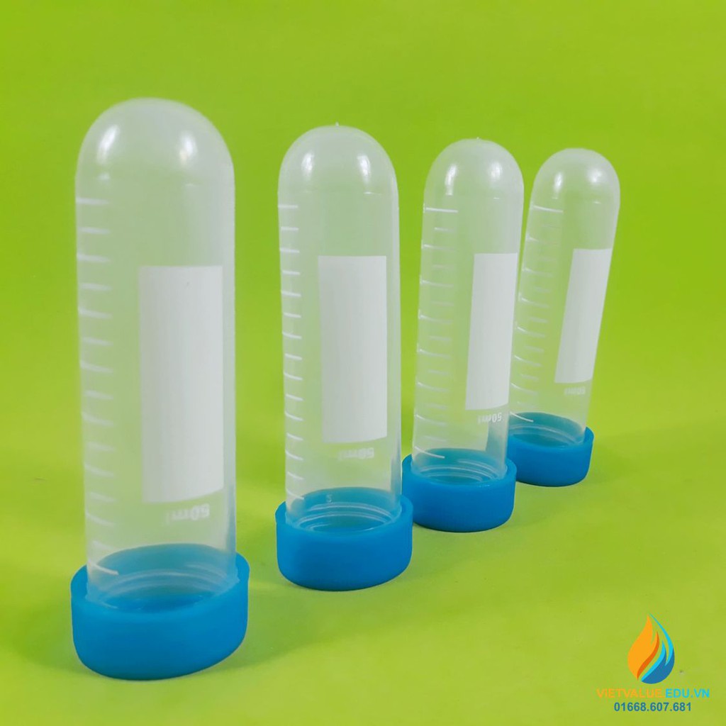 Ống li tâm tiệt trùng, dung tích 50ml, vit tip đáy tròn.