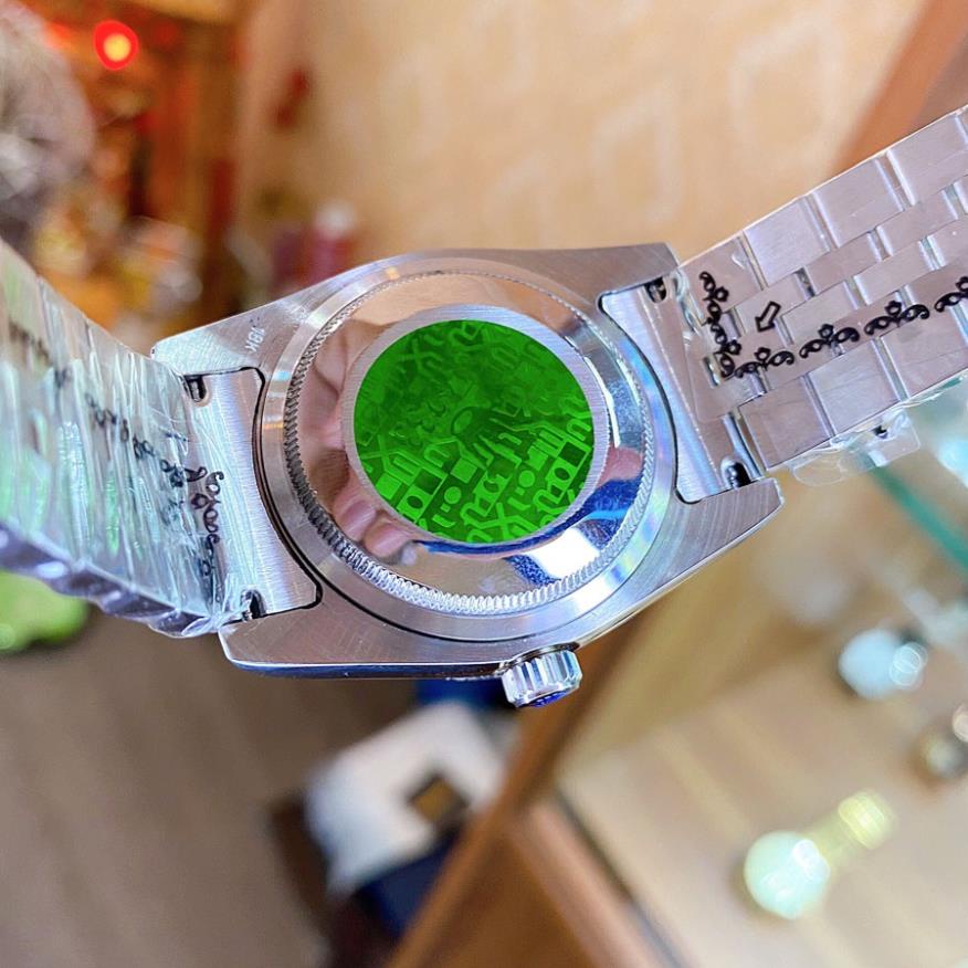 Đồng hồ Nam Rolex máy nhật, mẫu classic, mặt đen xám viền trắng dây kim loại, dòng cơ Automatic size 39mm-40mm