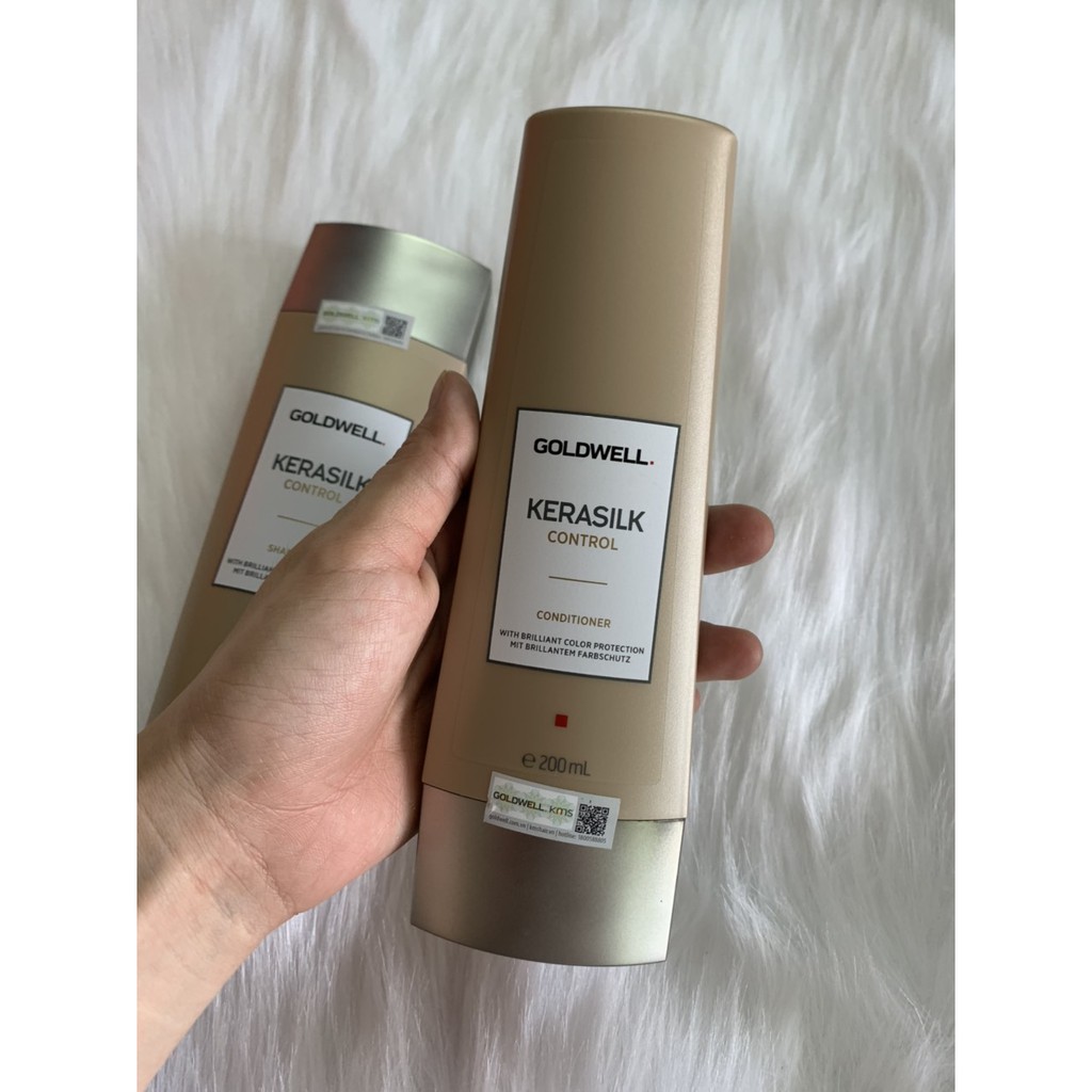 DẦU GỘI XẢ SUÔN MƯỢT GOLDWELL KERASILK CONTROL 250ML*2